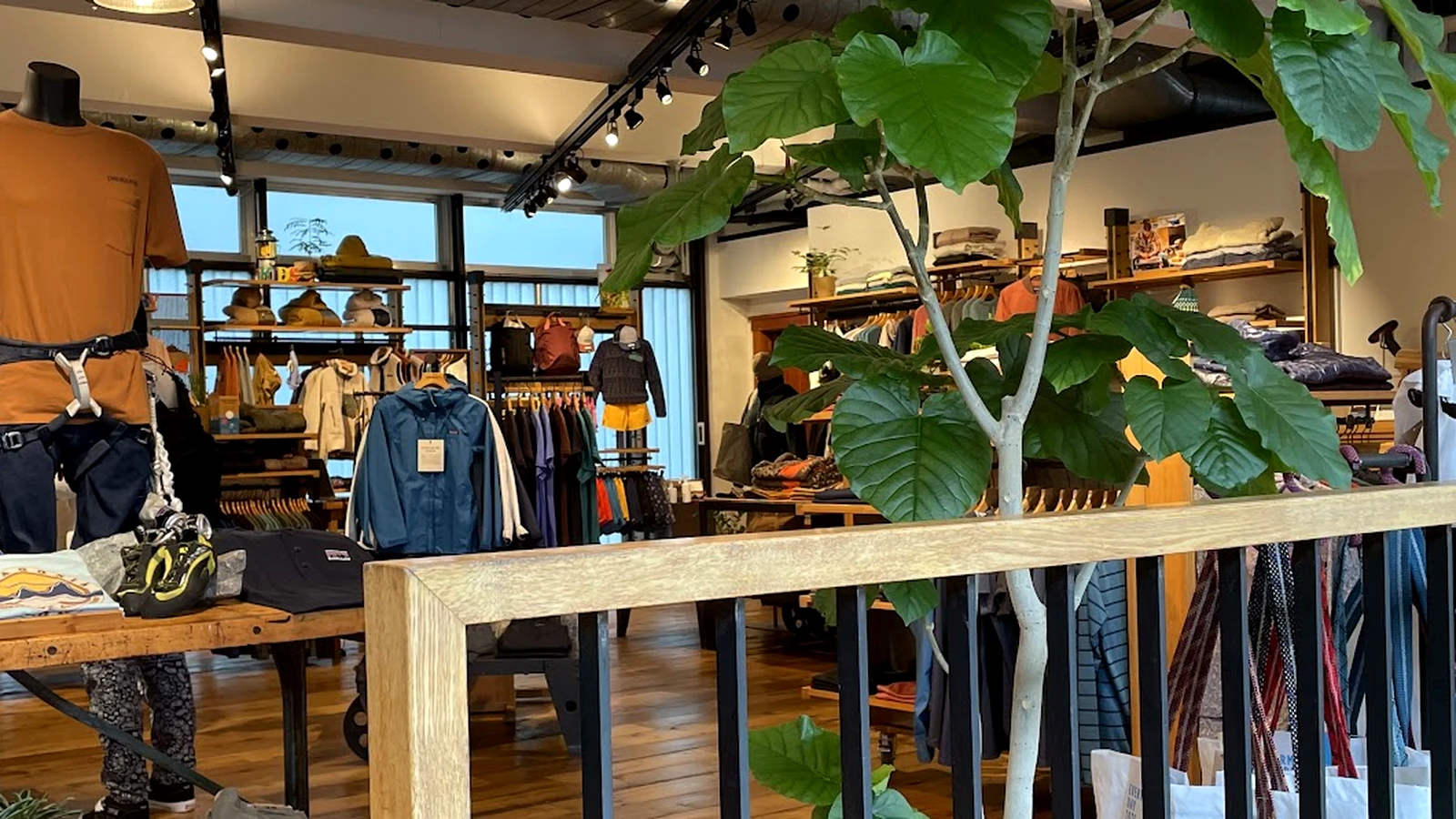 Patagonia Shibuya 진구마에 직영점 내부 — 정규 아웃도어 라인업 매장